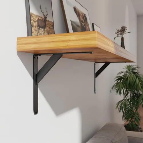 Miniatura 93 de Starby Charleston Soportes de acero resistente para repisa de chimenea, estante flotante, soporte de encimera, soldado a mano (paquete de 2)