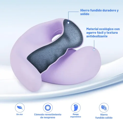 Miniatura 3 de HXD-ERGO Juego de mancuernas ergonómicas para mujeres, pesas de mano para mujeres, para pilates, yoga, correr, entrenamiento de fuerza 3 libras