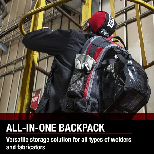 Miniatura 6 de Lincoln Electric Welders Mochila todo en uno Almacenamiento de herramientas, EPP y electrónicos Red de almacenamiento externa ajustable