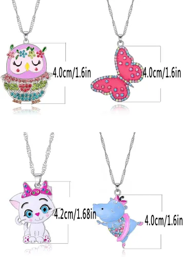 Miniatura 3 de TAMHOO 3456 collares lindos para niñas y niños, paquete de regalo de cumpleaños, collar con colgante de gato para adolescentes, collar de hadas