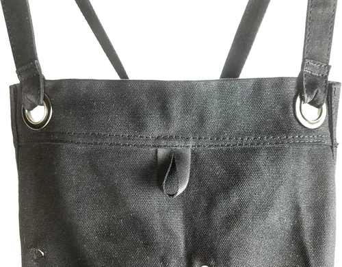 Miniatura 6 de Hudson Durable Goods Delantal de lona encerada de alta resistencia para hombres y mujeres, delantal de trabajo ajustable con bolsillos para Negro