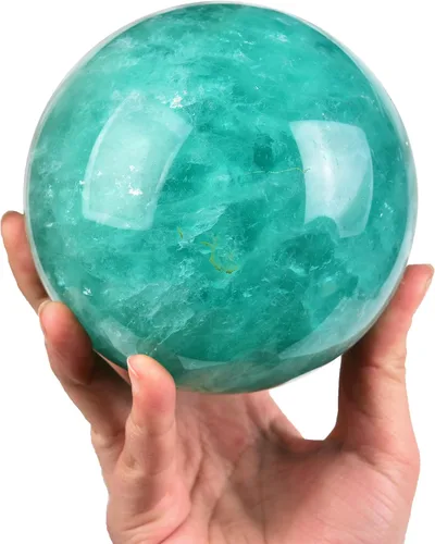Miniatura 19 de AMOYSTONE Esfera de cristal natural naranja de piedra lunar pulida, esfera decorativa para adivinación con soporte de madera, bola de cristal
