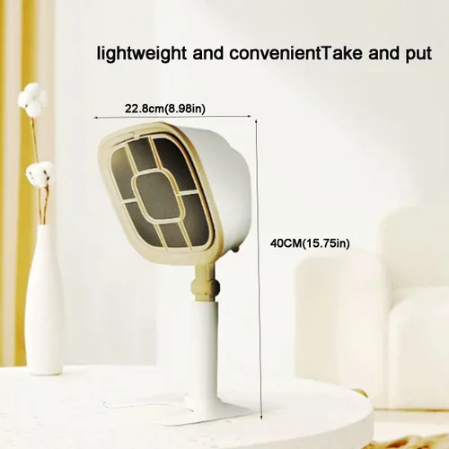 Miniatura 7 de Campana extractora portátil de 3200 RPM recargable por USB, ajuste de ángulo de altura, lavable, para el hogar, cocina, olla caliente, caravana, A