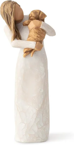 Willow Tree Adorable You (perro dorado), Una amistad alegre, expresa la relación con un perro de compañía muy querido, figura esculpida pintada a