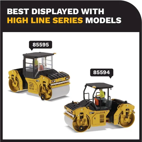 Miniatura 7 de Diecast Masters Compactador de utilidad CAT Caterpillar CB-2.7 con operador High Line Series 1/50 Diecast Model 85593