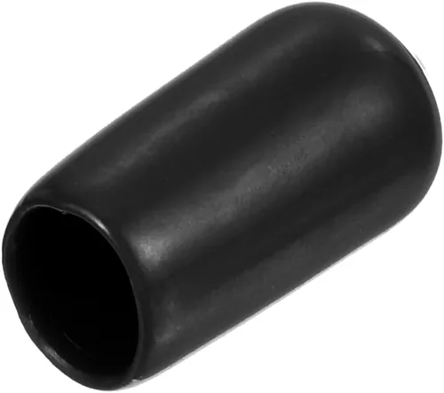 Miniatura 61 de uxcell 25 tapas de goma de 0.787 in de vinilo de identificación redonda tapa tapa de rosca de tornillo protectores negro