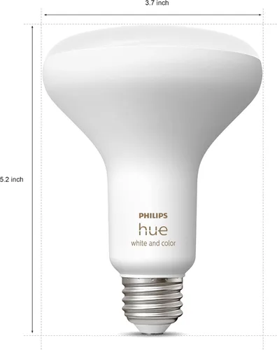 Miniatura 3 de Philips Hue (1) Interruptor de luz de esfera negra con (2) bombillas LED Smart 85W BR30, luz blanca y cambio de color ambiental de color, 1200 LM