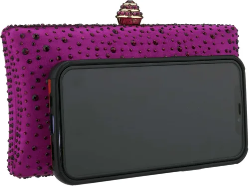 Miniatura 2 de Vistatroy Bolso de noche para mujer con diamantes de imitación brillantes para boda fiesta de noche bolso de mano con cadena bolso cruzado de hombro