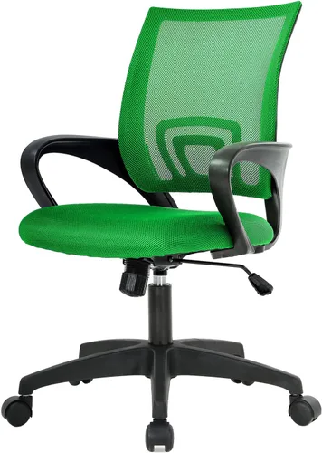 Miniatura 15 de Silla de oficina ergonómica con soporte lumbar, silla de escritorio de malla ajustable para dolor de espalda, taburete giratorio ejecutivo moderno