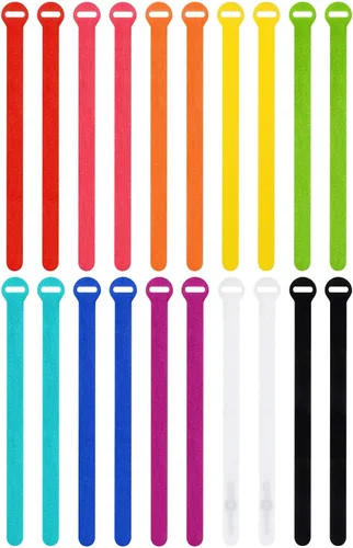 Miniatura 8 de Bridas de cable autoadheribles de Wrap-It Storage, negras, correas de 12.7 cm (paquete de 50) – Bridas de cable reutilizables con gancho y bucle