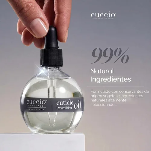 Miniatura 3 de Cuccio Naturale Aceite revitalizante para cutículas de melocotón y vainilla, tratamiento hidratante para cutículas secas y dañadas y uñas finas, sin