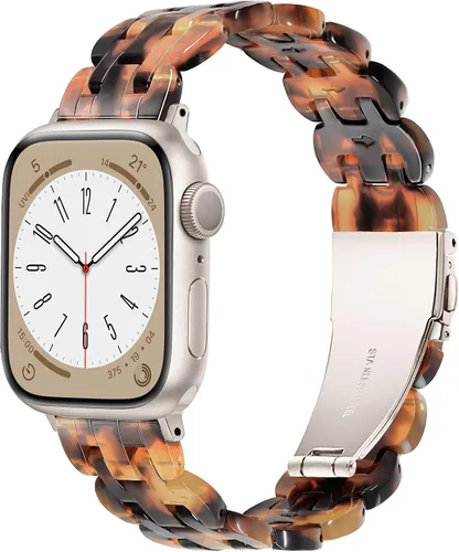 Miniatura 11 de Compatible con Apple Watch Band de 1.614 in, 1.575 in, 1.496 in o 1.929 in, 1.772 in, 1.732 in, 1.654 in, correa de repuesto de resina ligera Blanco
