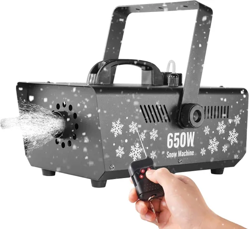 Miniatura 18 de VEVOR Máquina de nieve de 800 W con 9 luces LED RGB y control remoto, efecto de nieve de alto rendimiento para Navidad, Halloween, boda, fiestas