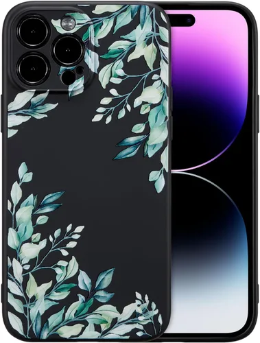Miniatura 124 de RALEAVO Funda Floral para iPhone 12, Cubierta de Silicona Líquida con Bonito Patrón de Rama de Flores para Niñas y Mujeres, Funda Protectora de Goma
