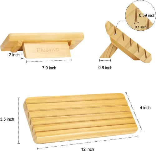 Miniatura 7 de plusvivo Juego de 4 tarjeteros para cartas con soporte ajustable, para personas mayores, adultos y niños, 5 ranuras de hasta 110 tarjetas, soporte