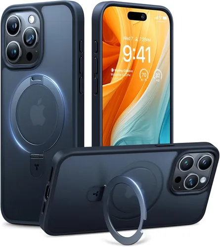 Miniatura 16 de TORRAS Funda magnética con función atril para iPhone 13/iPhone 14 [compatible con MagSafe], soporte resistente y versátil, grado militar, a prueba