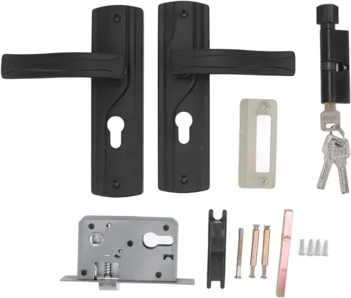 Miniatura 3 de Juego de manijas y cerraduras de puerta delantera, cerradura universal para puerta de casa, juego de llaves de palanca de puerta, cerradura
