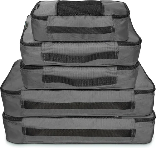Miniatura 2 de TravelWise sistema de cubos de empaque, juego de 5piezas durable, Plateado), 896893001336