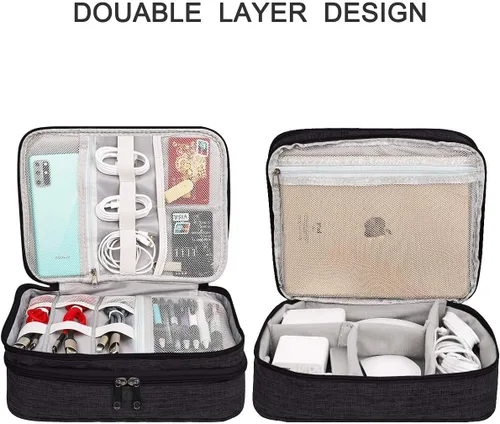 Miniatura 2 de Organizador de electrónica, Jelly Comb accesorios electrónicos organizador de cables bolsa impermeable de almacenamiento de cables de viaje