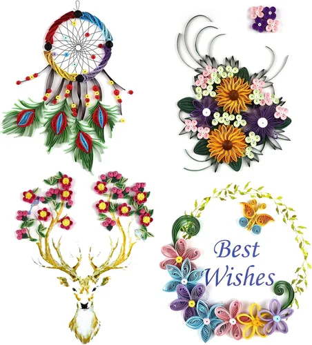 Miniatura 5 de Konsait Paquete de 20 accesorios de papel para plumas, suministros de relleno para adultos, manualidades de dibujo de bricolaje
