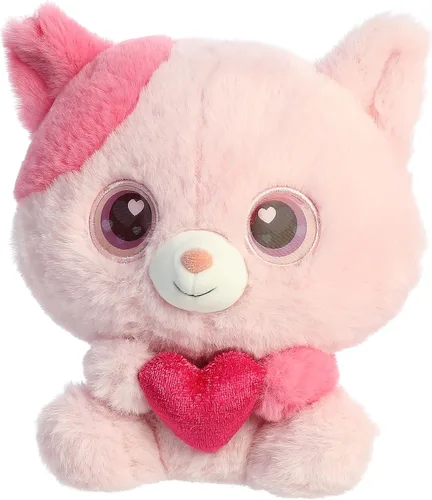 Miniatura 5 de Aurora Encantador gato lenticular enamorado de peluche – Cambio de color – Juego interactivo – Rosa 6 pulgadas