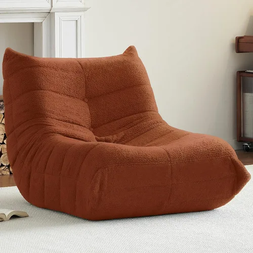 Miniatura 14 de Silla Puf, Silla Puf Loveseat junto a la Chimenea Sofá Puf para Adultos, Sillas Puf de 2 Plazas para Adolescentes con Espuma de Alta Resistencia