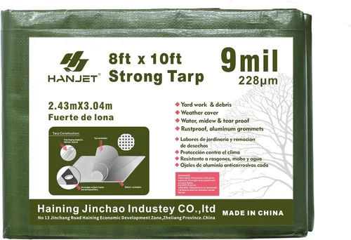 Miniatura 25 de lona impermeable duradera para cubierta, para camping, jardín, azul/verde militar, Verde