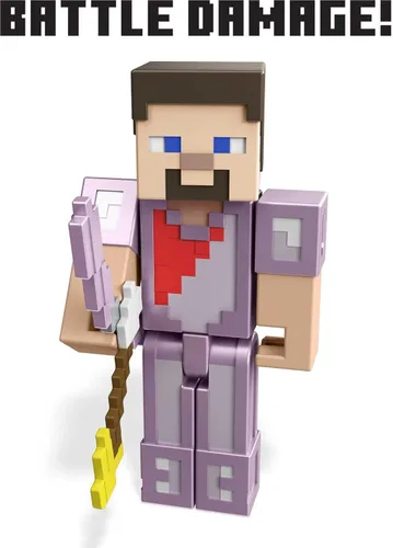 Miniatura 6 de Mattel Minecraft Ultimate Ender Dragon - Figura de dragón de 20 pulgadas, criatura que respira la niebla, más figura de Steve con cambio