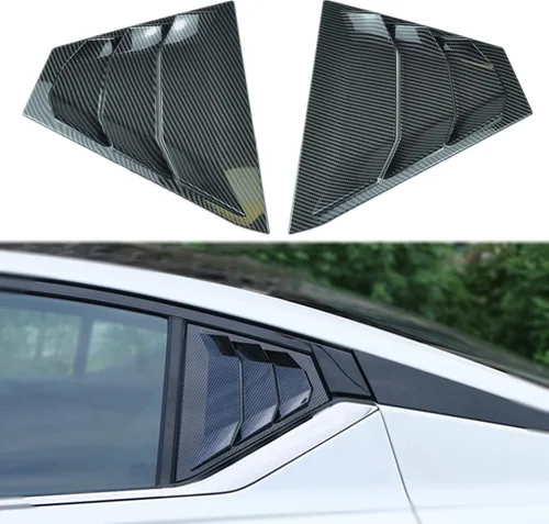 Persianas para ventana lateral trasera Nissan Altima 2019-2024, estilo carreras, rejillas de ventilación de aire, 1 par (fibra de carbono)