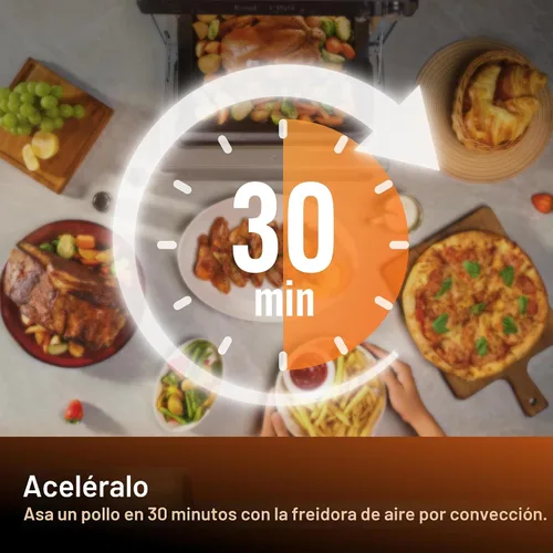Miniatura 5 de Typhur Horno de sincronización con sonda de termómetro inalámbrico inteligente de carne, freidora de aire 12 en 1, combo de horno tostador, Acero