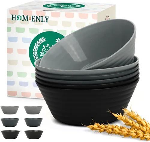 Miniatura 12 de Homienly Juego de 6 tazas de paja de trigo, tazas de salsa irrompibles de 4.5 onzas y tazas de salsa, tazas de condimento para tazas de charcutería
