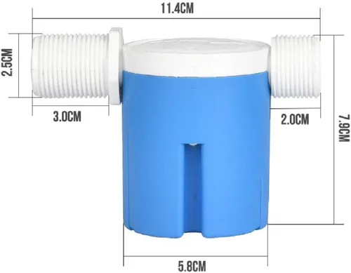 Miniatura 2 de WANLIAN Válvula de control de nivel de agua integrada integrada de entrada lateral de 3/4 "para tanque de agua solar Lado de 3/4 pulgadas