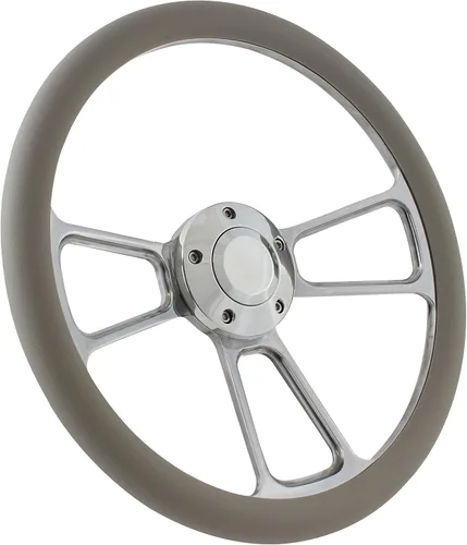 Miniatura 6 de 14" foreversharp Billet Aluminio Negro Mitad Wrap muscular Volante