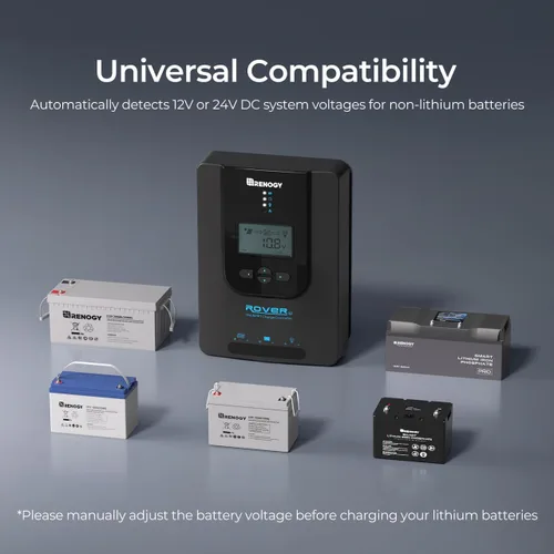 Miniatura 2 de Renogy Controlador de Carga Solar (Bluetooth) - Rover 20A 12V24V Entrada CC Automática MPPT Controladores de Carga para Paneles Solares LCD