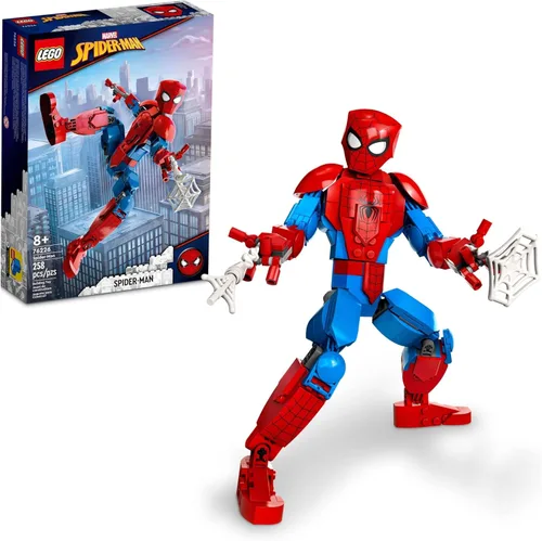 LEGO Marvel Spider-Man - Juguete de construcción, figura de acción totalmente articulada, set de película de superhéroes con elementos de telaraña,