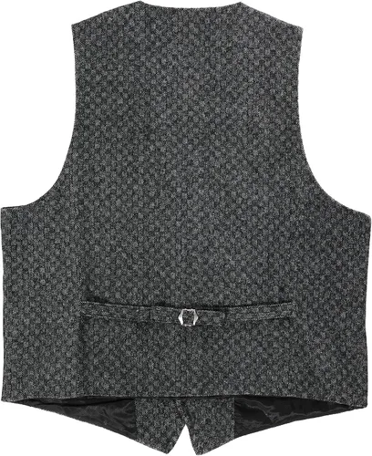 Miniatura 67 de Gioberti Chaleco de tweed formal de 6 botones para hombres