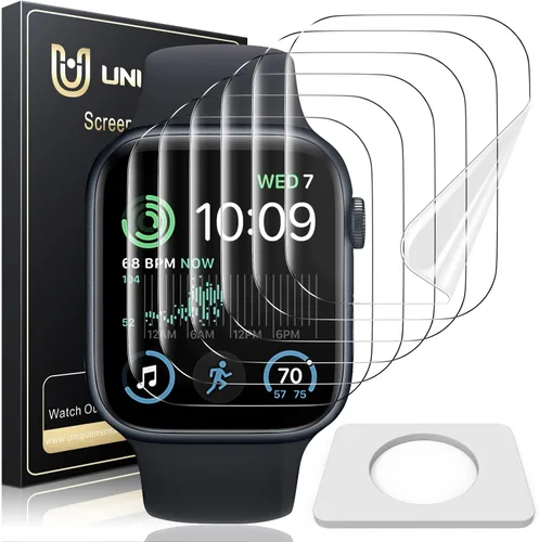 Miniatura 8 de UniqueMe Paquete de 8 protectores de pantalla para Apple Watch Series 11/10 de 42 mm - [TPU suave, no de vidrio][Sin burbujas] iWatch, protección