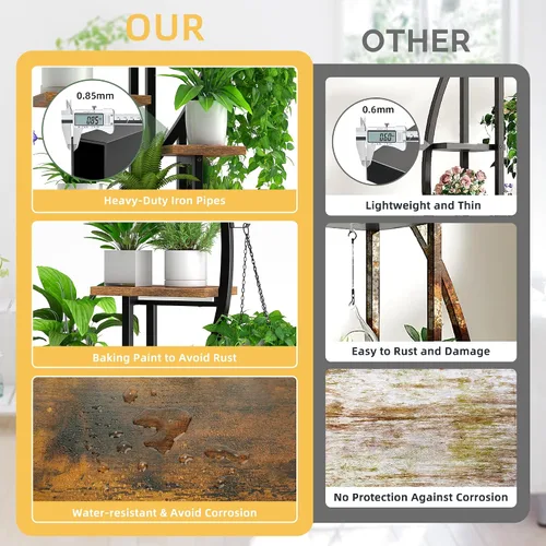 Miniatura 9 de Soporte para plantas de interior con luces de cultivo: estante grande para múltiples plantas, paquete de 2 estantes para plantas de 7 niveles