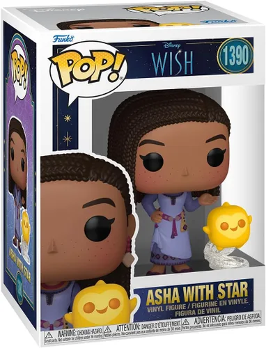 Funko Pop! & Buddy: Disney Wish - Asha with Star - Figura de vinilo coleccionable - Idea de regalo - Producto oficial - para niños y adultos - Fans