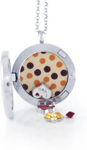 Miniatura 2 de BG247 Collar flotante ajustable con 4 dijes y cadena a juego, Circonia cúbica