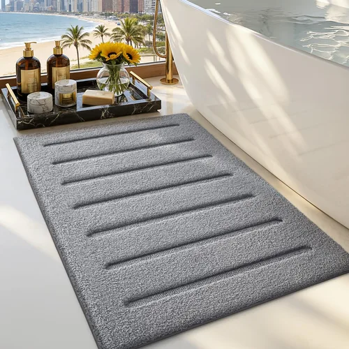 Miniatura 12 de LUMI Tapetes de baño antideslizantes y agradables a la piel, tapetes de baño de calidad de hotel para baño, tapete de ducha lavable y esponjoso