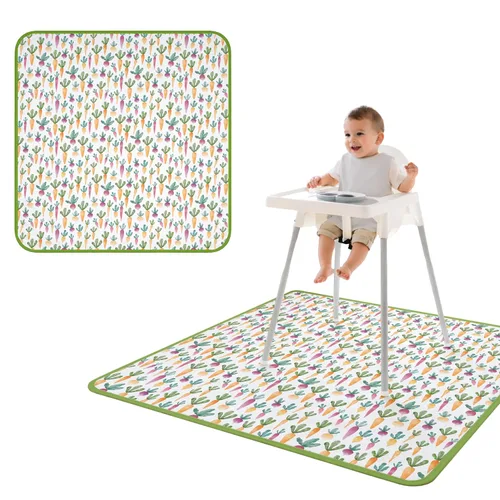 Miniatura 63 de BapronBaby Adventure Awaits - Tapete impermeable para debajo de sillas altas, suelos, mesas, tiempo de juego o artes y manualidades, lavable a