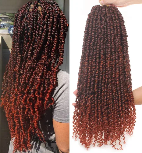 Miniatura 24 de Leeven Paquete de 8 paquetes de cabello de ganchillo pret wisted Passion Twist de 10 pulgadas, color negro natural, extensiones de cabello corto