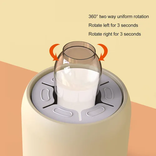 Miniatura 3 de Mezclador eléctrico de leche para bebés con carga USB automática en polvo, mezclador eléctrico portátil de bajo ruido, mezclador de leche para bebés