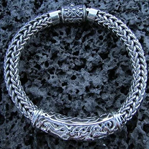 Miniatura 2 de Pulsera para hombre de metal plateado de regalo Manta Ray Stingray Turtle Hawaii Isla Grande