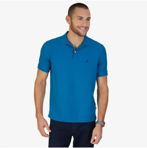 Miniatura 141 de Nautica playera polo clásica de mangas cortas, color sólido, para hombre