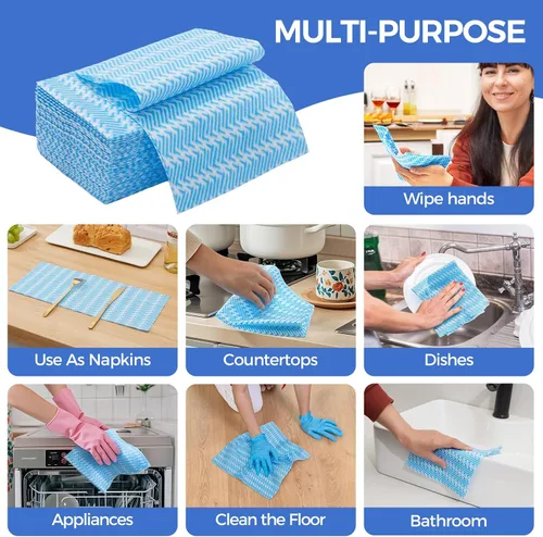 Miniatura 4 de Paños de Limpieza Reutilizables Handi Toallitas, Paños Reutilizables, Toallas para Platos Desechables, Toallitas Prácticas Secas, Grandes
