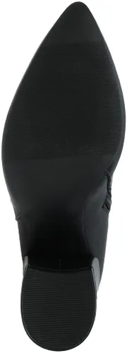 Miniatura 6 de Nautica Botas de invierno con tacón de bloque para mujer, punta puntiaguda, cremallera lateral media, Yeva
