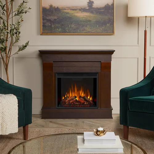 Miniatura 2 de Real Flame Chateau - Chimenea eléctrica de 41 pulgadas con repisa para sala de estar o dormitorio, inserto de chimenea calentador reemplazable