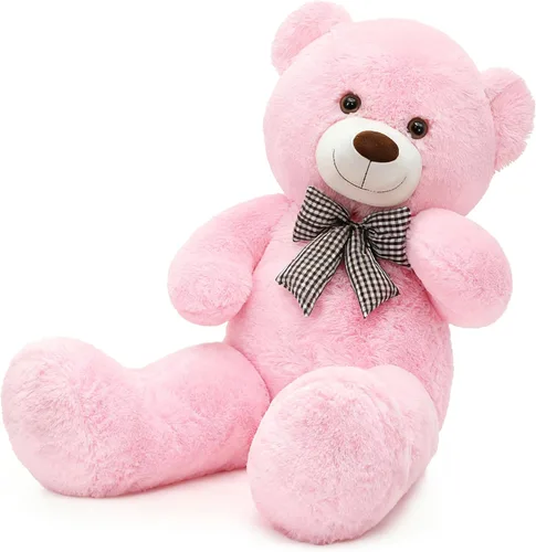 Miniatura 26 de MorisMos Oso de peluche gigante, regalo de oso gigante suave para niñas, novia en San Valentín, Navidad, cumpleaños, 47 pulgadas, azul Azul claro